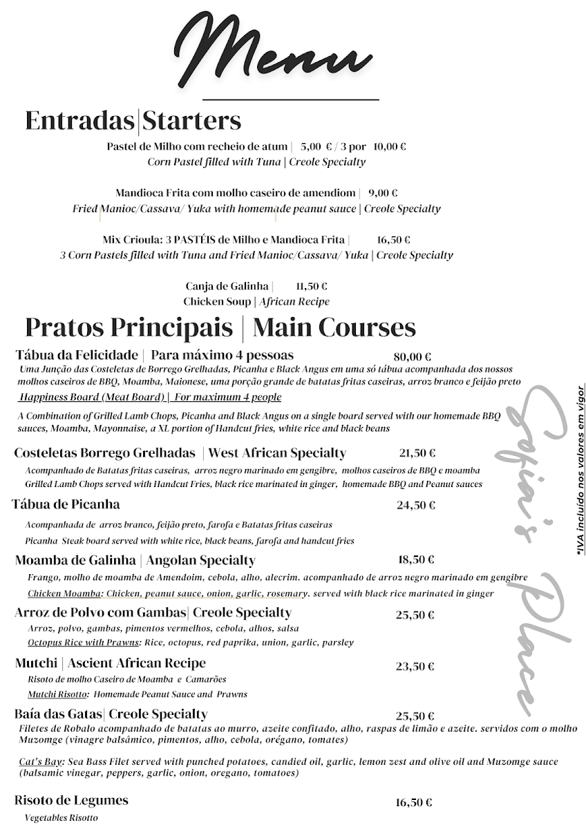 Menu Sofia's Place-1